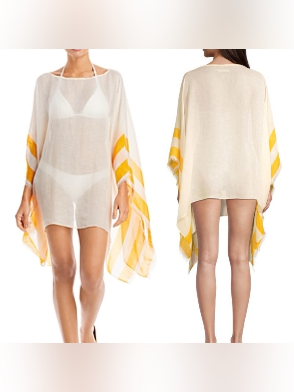 rag and bone Antique White Hera Beach Cover Up Poncho
